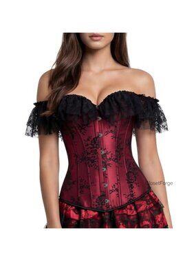 Women's Plus Size Corset with Plastic Boning - Hourglass Silhouette for
